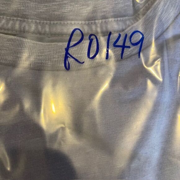 Aerie "Oh What Fun" Slub Tee 100% Cotton Blue Long Sleeve Men's Size Medium - Picture 10 of 10